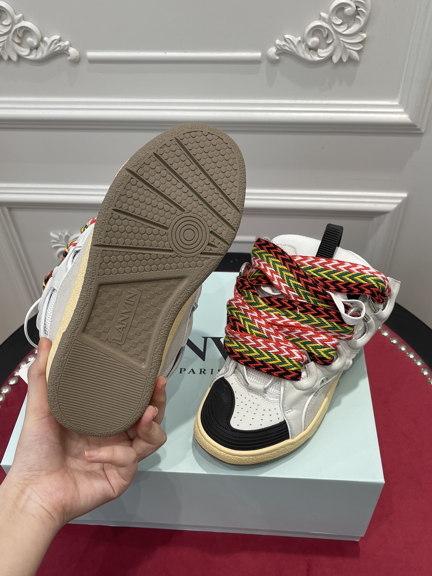 Lanvon Leather CurbWhite Black Gum FW-SKDK02-DRAG-A2100